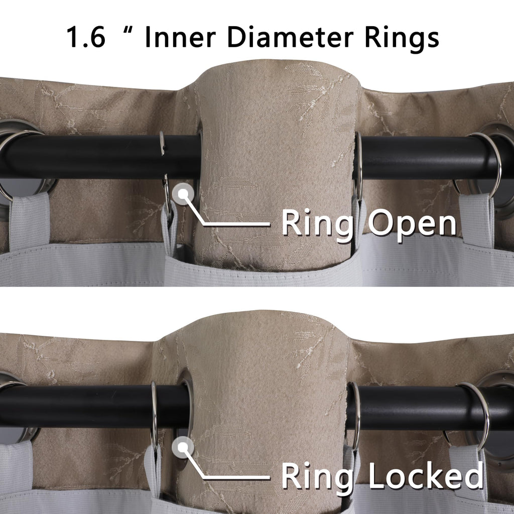 Chyhomenyc 2 Panels 100% Blackout Curtain Liners, 100% Darkening Blackout Liner For 63 Inch Curtains, Each 50'' Wx58 L, 2 Liners