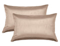 Aiking Home 12X18 Inches Faux Silk Rectangular Throw Pillow Cover, Zipper Closure, Sand (Set Of 2)