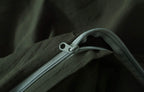 F.Y.Dreams 100% Washed Cotton Duvet Cover For Weighted Blanket 48X72 Inches With 8 Ties, Zipper On Long Side/Forrest Green/Just