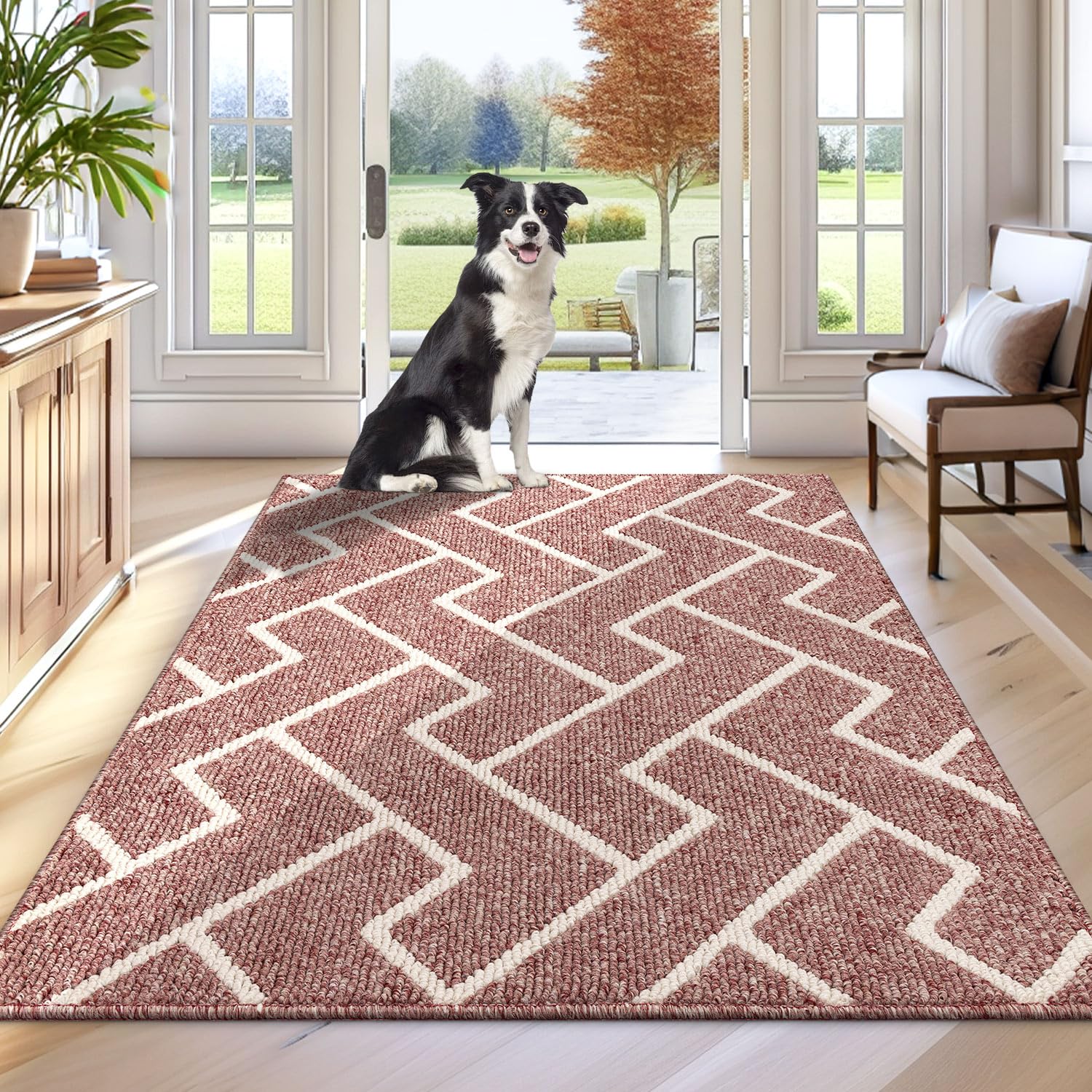 Hicorfe Indoor Doormat,Front Back Door Non Slip Rubber Backing,36'X59' Absorbent Resist Dirt Entrance Doormat Inside Floor Mat