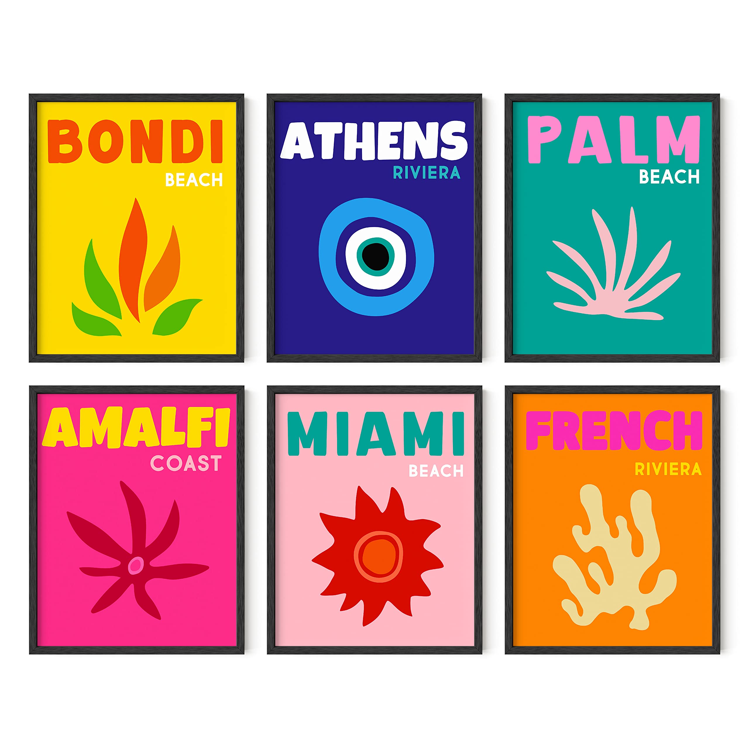 HAUS AND HUES Travel Posters, Preppy Posters, Aesthetic Destination Poster, Travel Wall Art, Colorful Wall Prints, Trendy Wall A