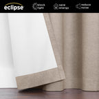 Eclipse 100% Blackout Curtain, 84"x50", Thermal Insulated, Sandstone, Grommet Style, Model 28628204193
