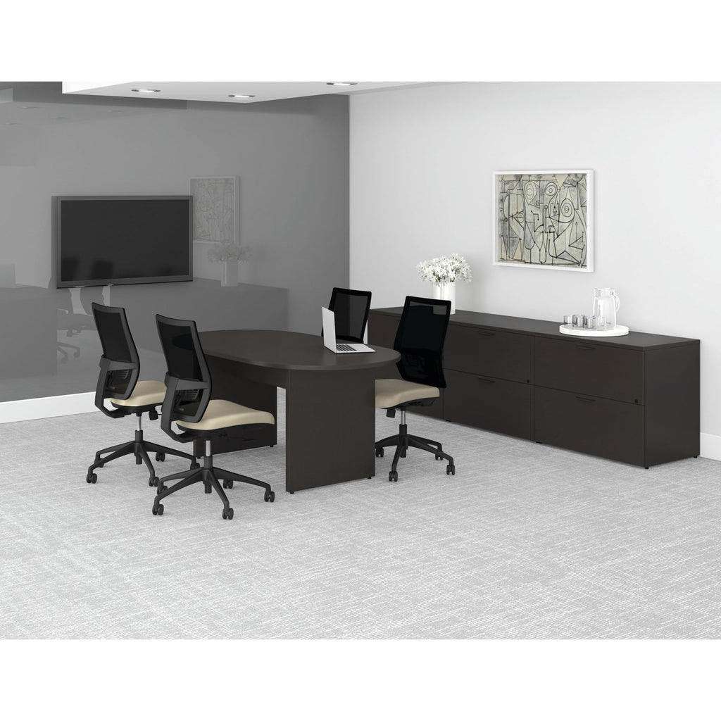 Lorell Prominence 2.0 Espresso Laminate Box/Box/File Left-Pedestal Desk