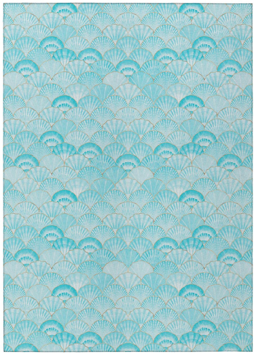 Dalyn Indoor Outdoor Seabreeze Sz2 Teal Washable 3' X 5' Rug Sz2Te3X5