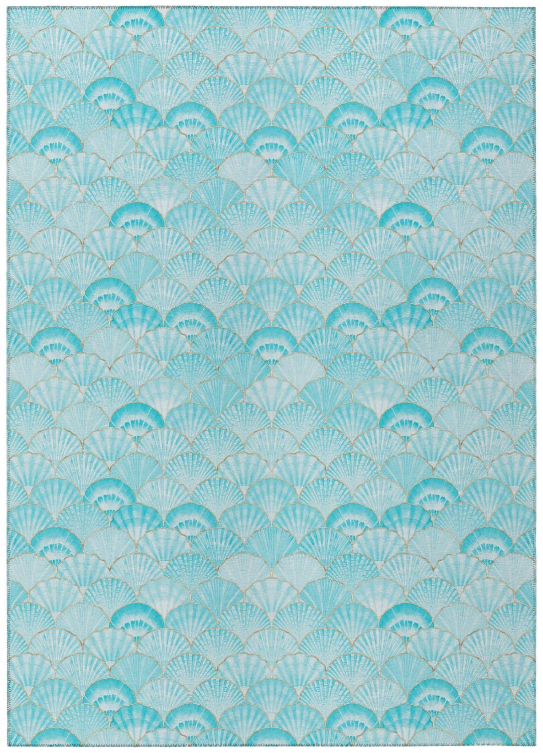 Dalyn Indoor Outdoor Seabreeze Sz2 Teal Washable 3' X 5' Rug Sz2Te3X5