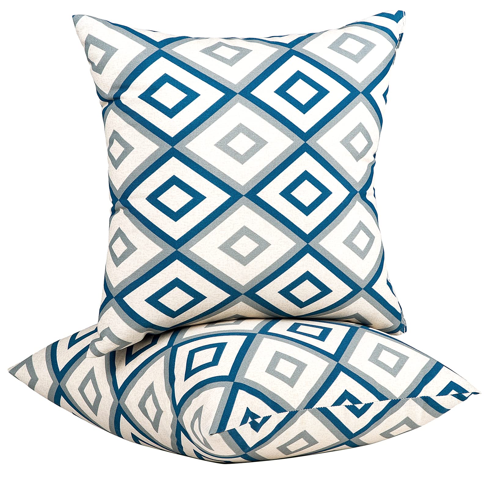 Jmgbird Patio Pillows Outdoor Waterproof Set Of 2 Outdoor Pillows With Inserts Included18  18 Inch Outdoor Pillow For Patio Furn