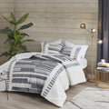 INK+IVY Serena 100% Cotton Duvet Set Mid Century Modern Boho Design, All Season Comforter Cover Bedding Set, Matching Shams, Ful