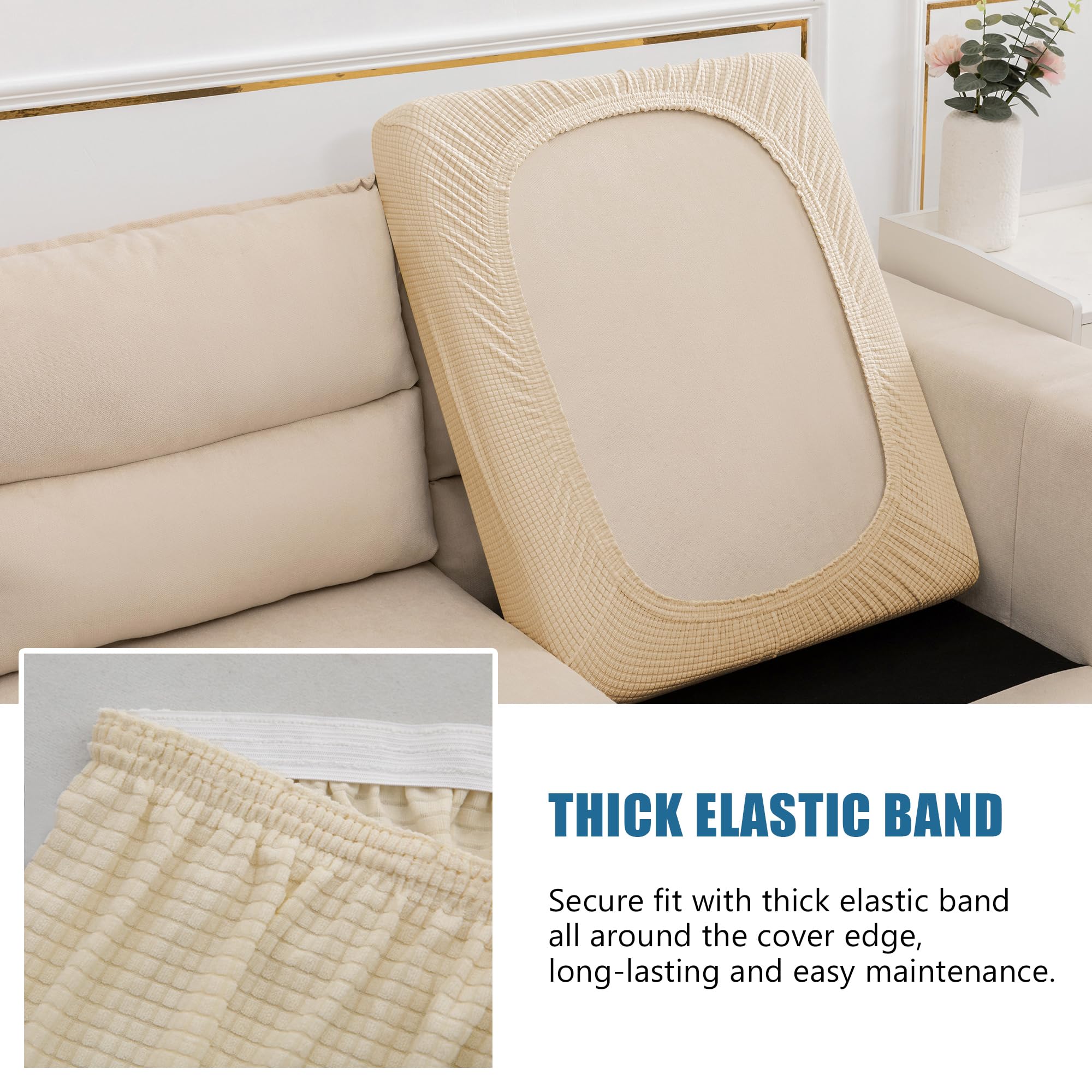 Nc Home Water Repellent Sofa Cushion Slipcovers, Stretch Couch Cushion Cover Loveseat Cushion Protector Slipcovers Couch Covers