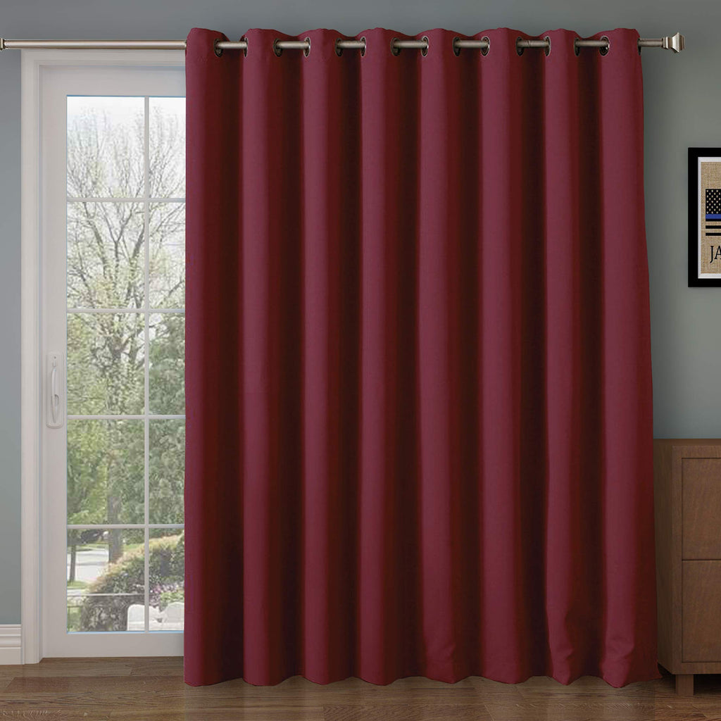 RHF Wide Thermal Blackout Patio Door Curtain Panel, Sliding Door Insulated Curtains,Thermal Curtains,Grommet Curtains, Extra Wid