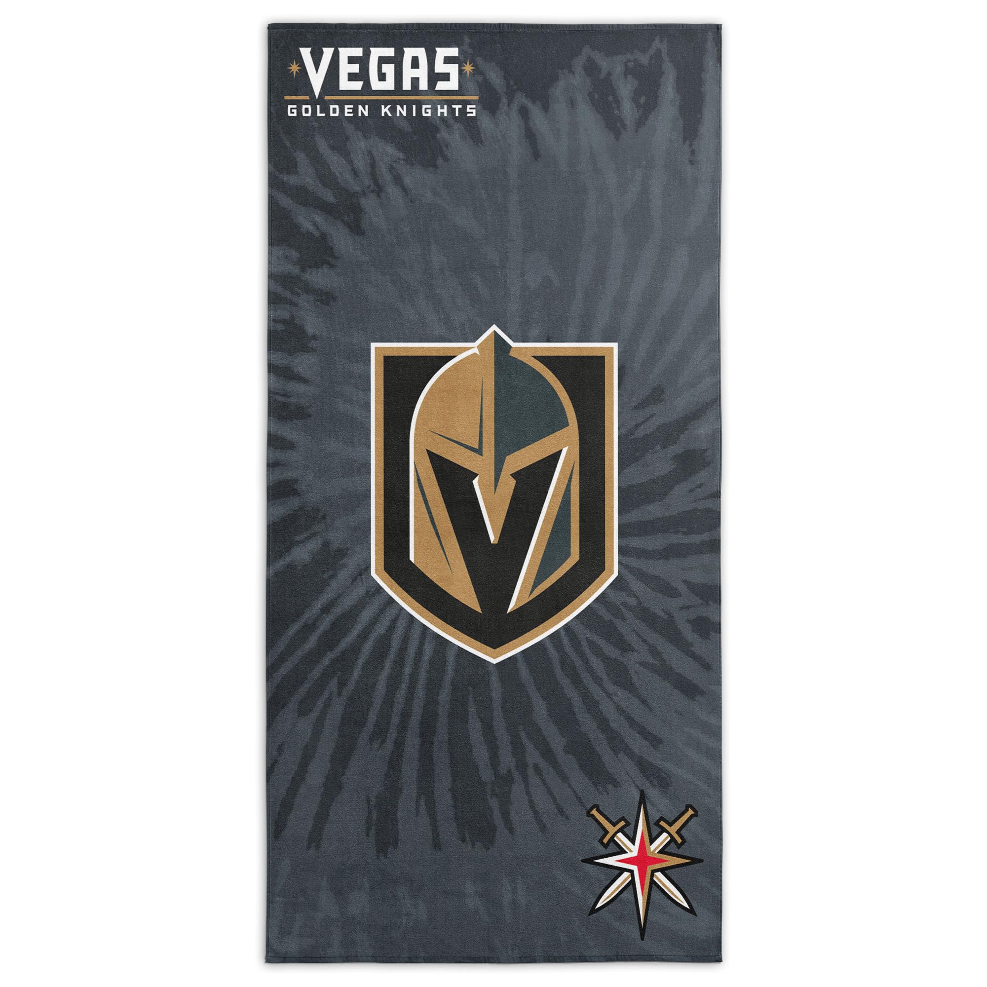 Northwest NHL Vegas Golden Knights Psychedelic Beach Towel, Cotton Polyester Blend Lightweight Bath, Pool, Swim, Travel Fan Gear