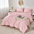 Perfemet Pink Pom Comforter Set Queen Size(90X90Inch), 5 Pcs Boho Aesthetic Farmhouse Bedding Set With Sheets Soft Microfiber Do
