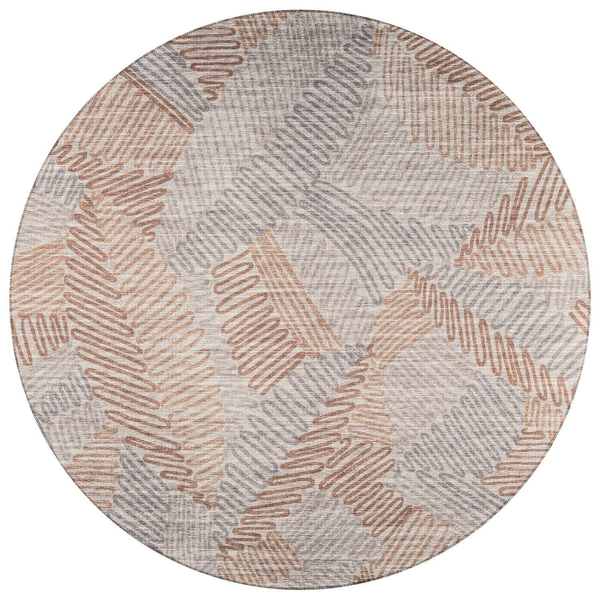 Sedona Sn11 Beige Transitional Rug Round 4' X 4'