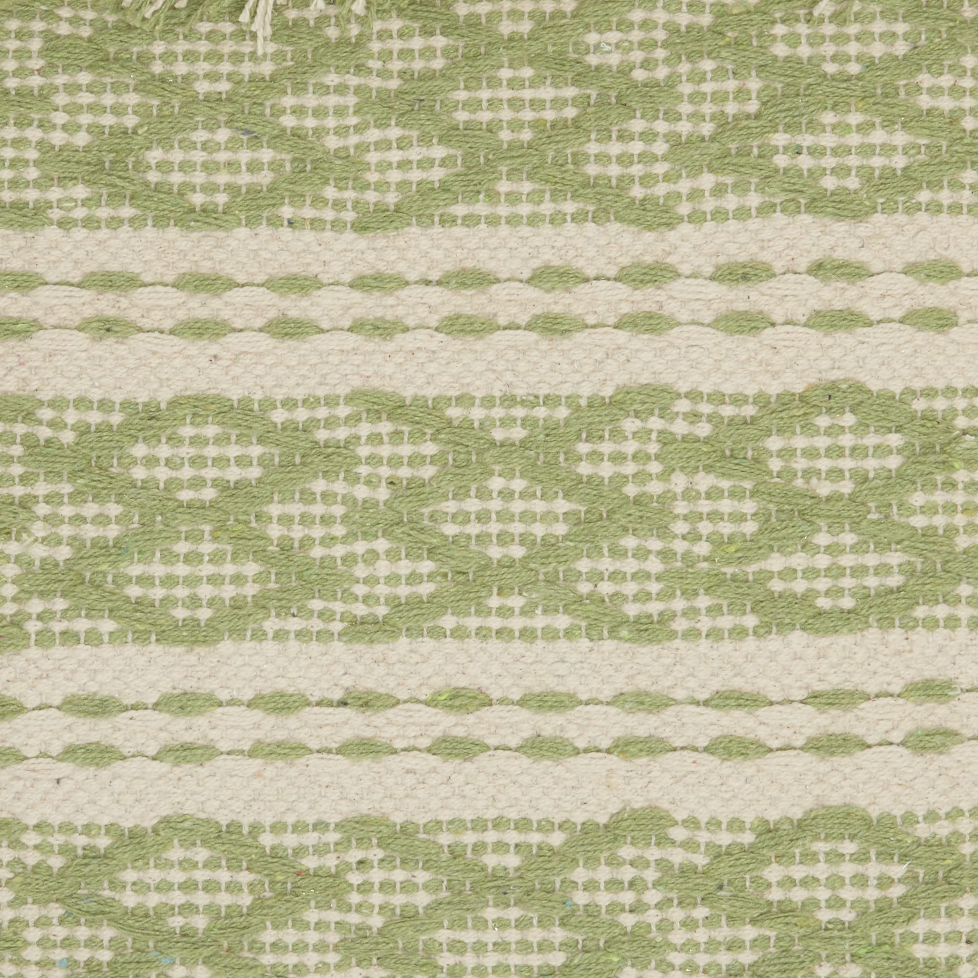 HomeRoots 100% Cotton Sage and Ivory Textured Throw Pillow