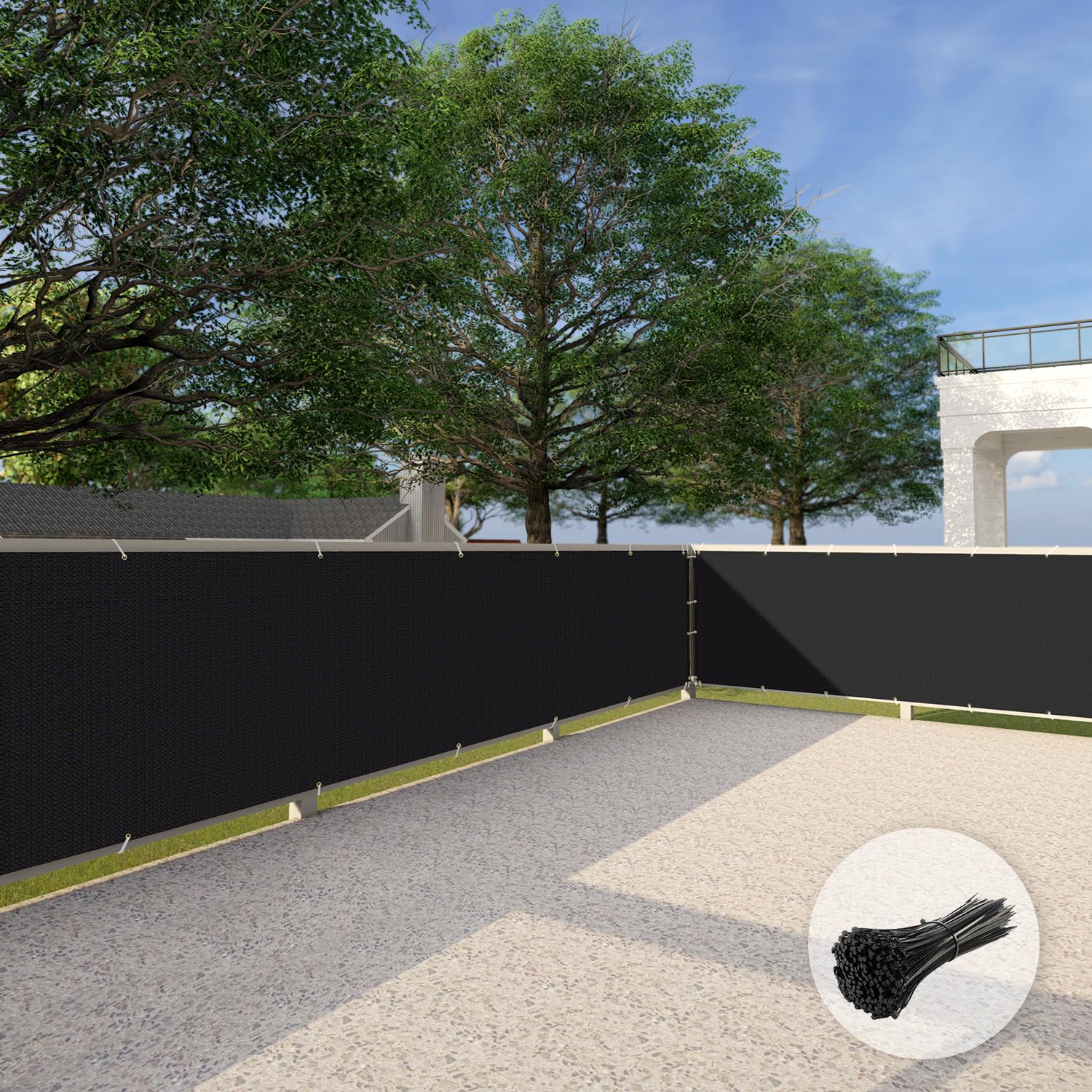 Patio 3' X 81' Balcony Privacy Screen Apartment Railing Covers Fence Panels For Outdoor, Temporary Fencing For Porch Deck Backya