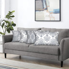 Coliuso Decorative Lumbar Pillow Covers 12X20 Set Of 4, Grey And White Modern Simple Square Pillow Case Cushion Cover For Sofa C
