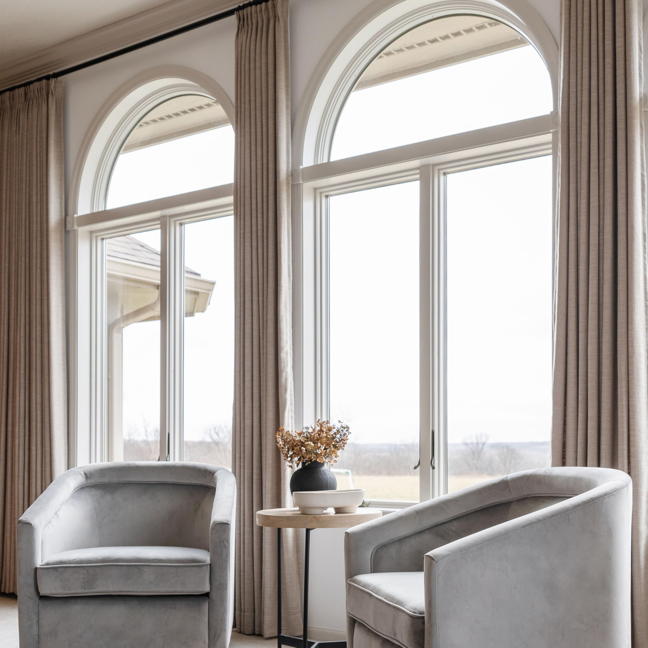 Twopages Liz Linen Curtain Custom Linen Drapery Panel For Living Room Bedroom Patio Door,1 Panel