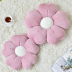 Ddliury Flower Pillow, Flower Shaped Pillow Decorative Throw Pillows For Bed Couch, Cute Daisy Pillow Dorm Decor Floor Seating Cushion (Grey Pink, 15 Inches)