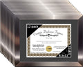 CreativePF [11x14ss] Stainless Steel Finish Diploma Frame with 11x14-inch White Mat to Hold 8.5 by 11-inch Graduation Documents 