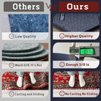 Delluna Non-Slip Area Rug Pad 5'X7', 3/8'' Thick Double Side Rubber + Felt, Premium Deluxe Cushioned- Safe For All Floors, Adds