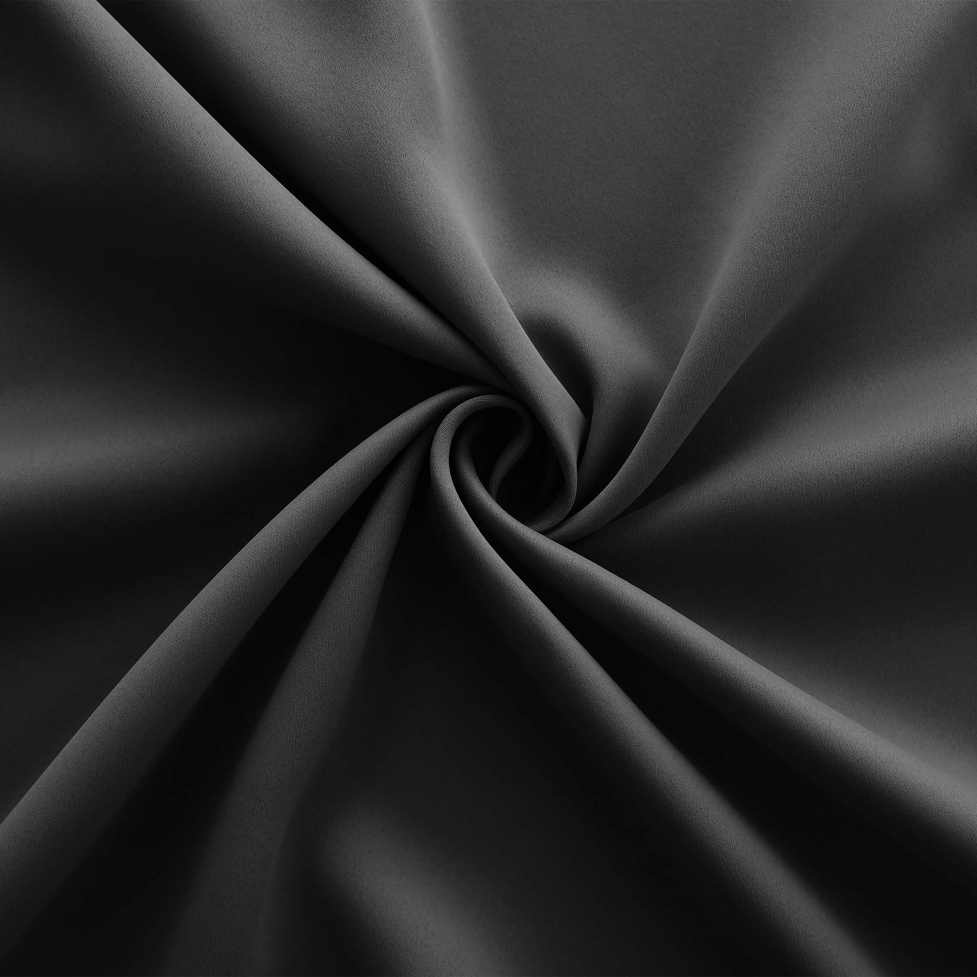 Koufall Black Blackout Curtains For Bedroom 2 Panels 54 Inch Length Sundown Grommet Insulated Thermal Light Blocking Room Darkening Short Solar Curtains For Living Room Office,42X54 Inches Long