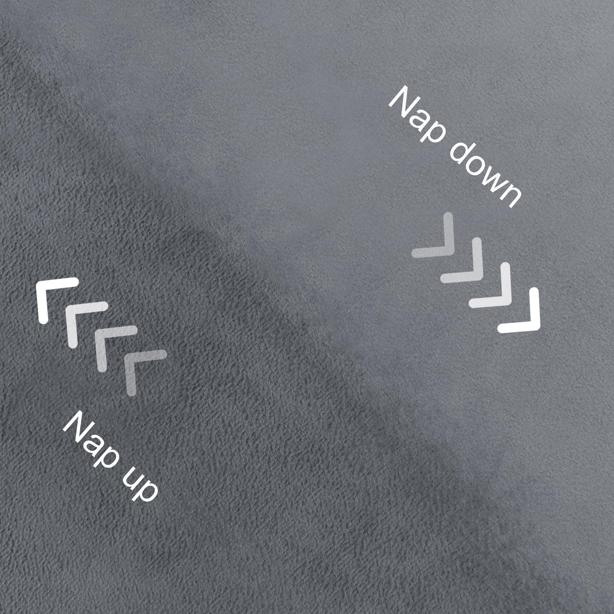 Dwcn Grey Velvet Curtains 84 Inches Long With Tiebacks - Thermal Insulated Grommet Tieable Window Treatments Blackout Room Darke