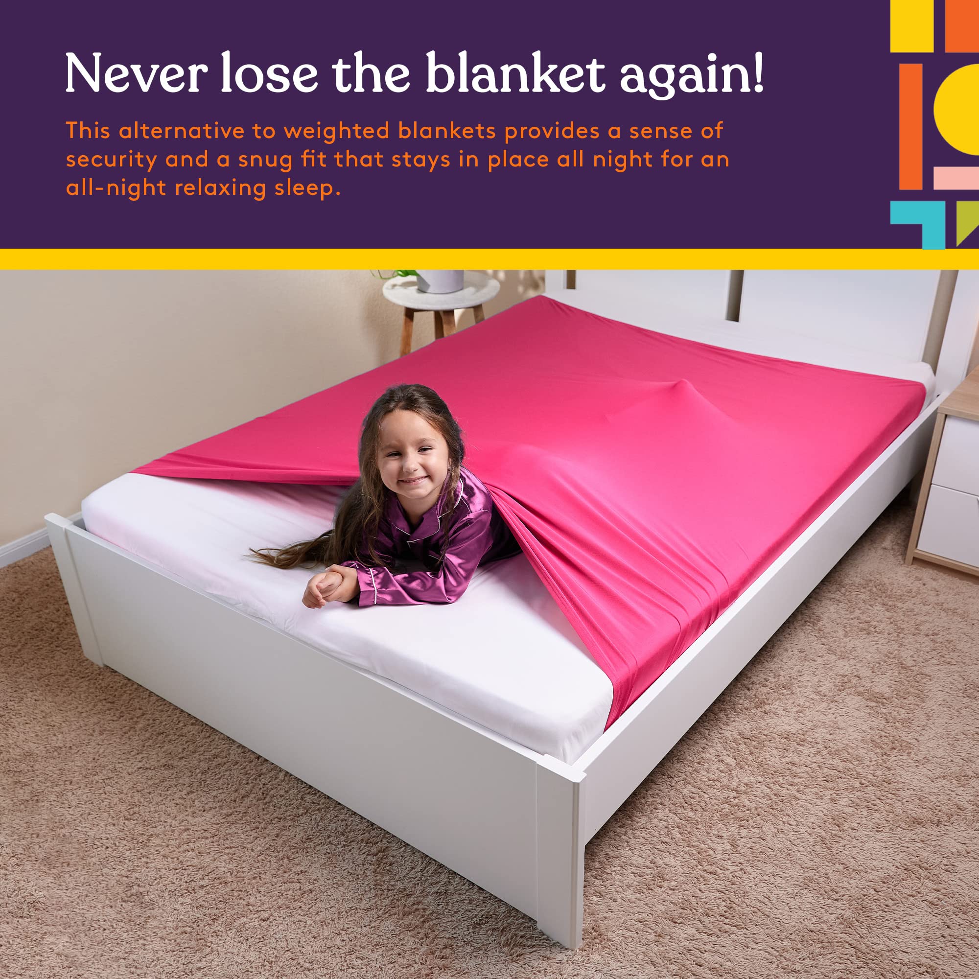 Special Supplies Sensory Bed Sheet For Kids Compression Alternative To Weighted Blankets - Breathable, Stretchy - Cool, Comforta