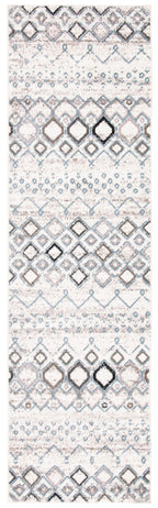 Safavieh Amsterdam Collection Runner Rug - 2'3'' X 14', Ivory & Grey, Moroccan Boho Design, Non-Shedding & Easy Care, Ideal For
