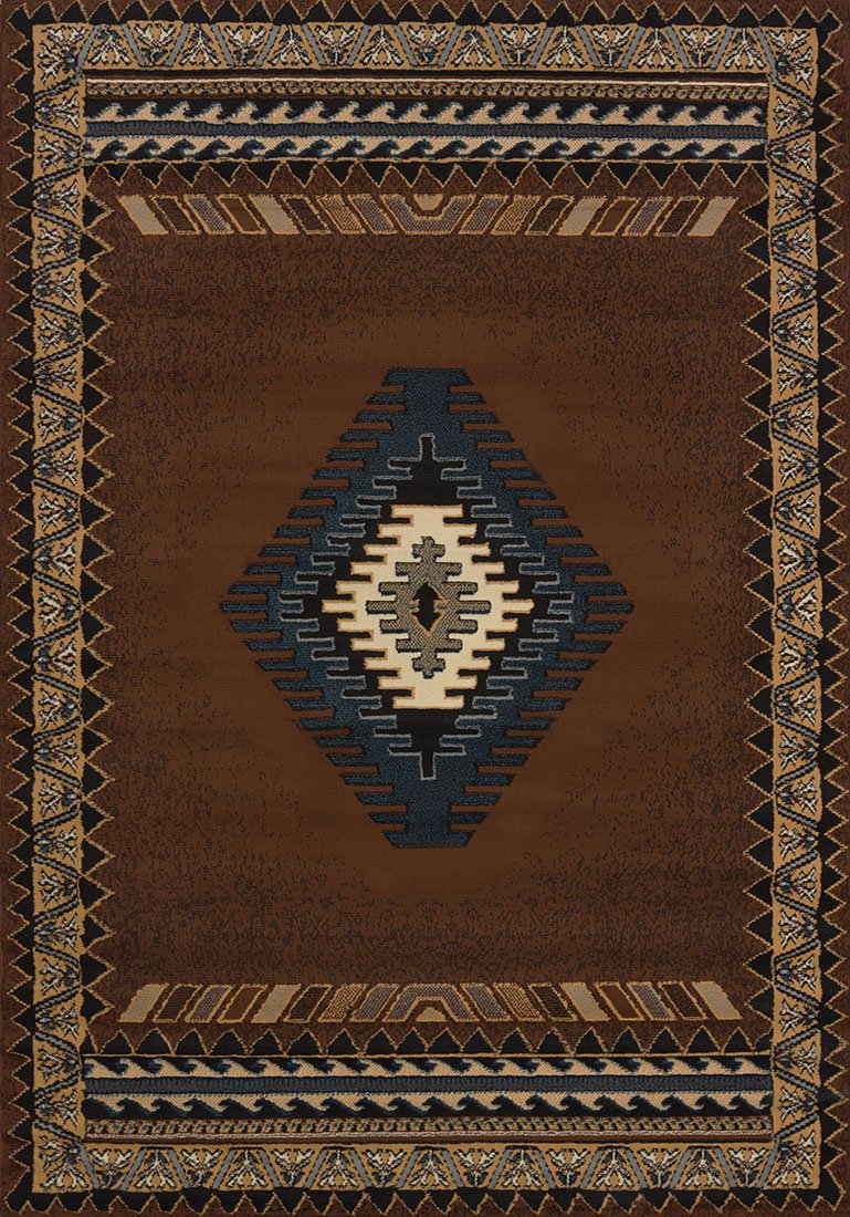United Weavers of America Manhattan Tucson Brown Rug Rug Size: 710 x 106