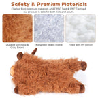 20    Weighted Highland Cow Stuffed Animals For Adults & Kids, 5Lbs Large Weighted Highland Cow Lap Animals Plush Gift For Valen