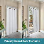 Bgment Greyish White Door Curtain 80 Inch Length For Doorway, Bedroom Closet Curtain, Privacy Thermal Insulated Blackout Grommet Room Divider For Room Separation, 1 Panel, 52 Inch Wide
