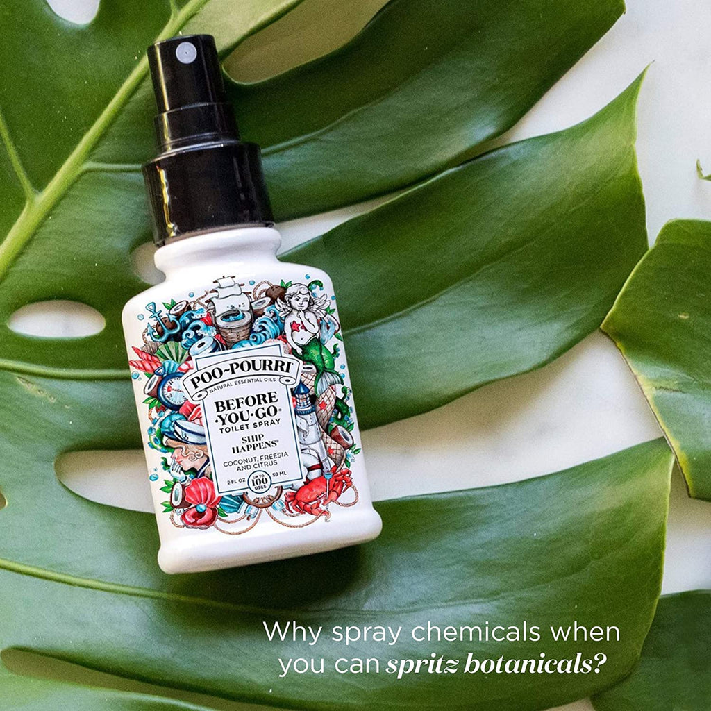 Poo-Pourri Before-You-Go Toilet Spray, Ship Happens, 2 Fl Oz - Coconut, Freesia And Citrus