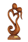 G6 Collection 12 Wooden Handmade Abstract Sculpture Statue Handcrafted - Eternal Love - Gift Art Decorative Home Decor Figurine 