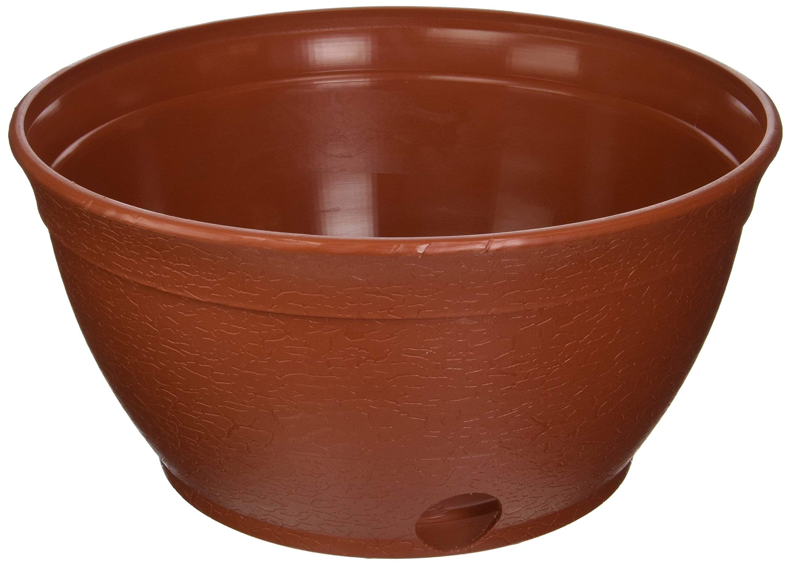 Emsco Expandable Hose Hider - Expandable Hose Storage Pot - Rustic Terra Cotta