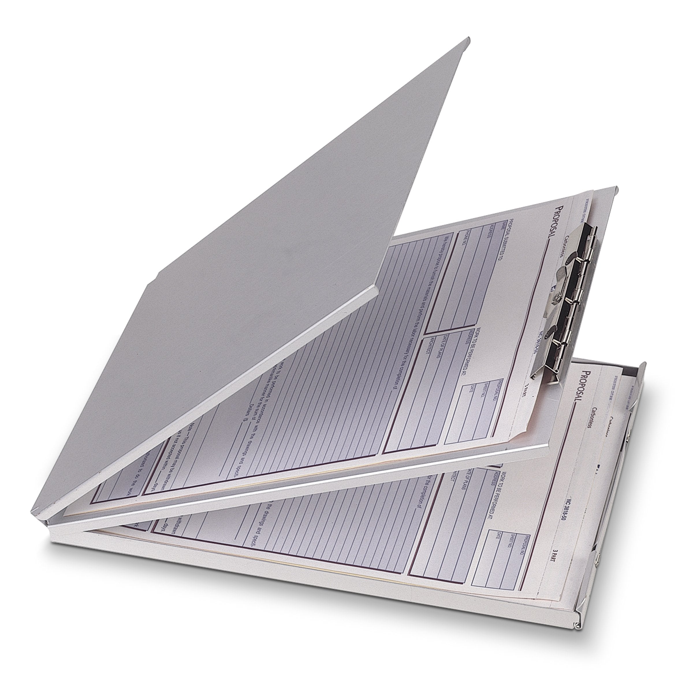 Officemate Top Loading Aluminum Form Holder For Files 5 2/3 X 9 1/2 Inches, 30 Page Capacity, Silver (83205)