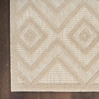Nourison Versatile Indoor/Outdoor Cream 5' X 7' Area Rug, Easy Cleaning, Non Shedding, Bed Room, Living Room, Dining Room, Backyard, Deck, Patio (5X7)