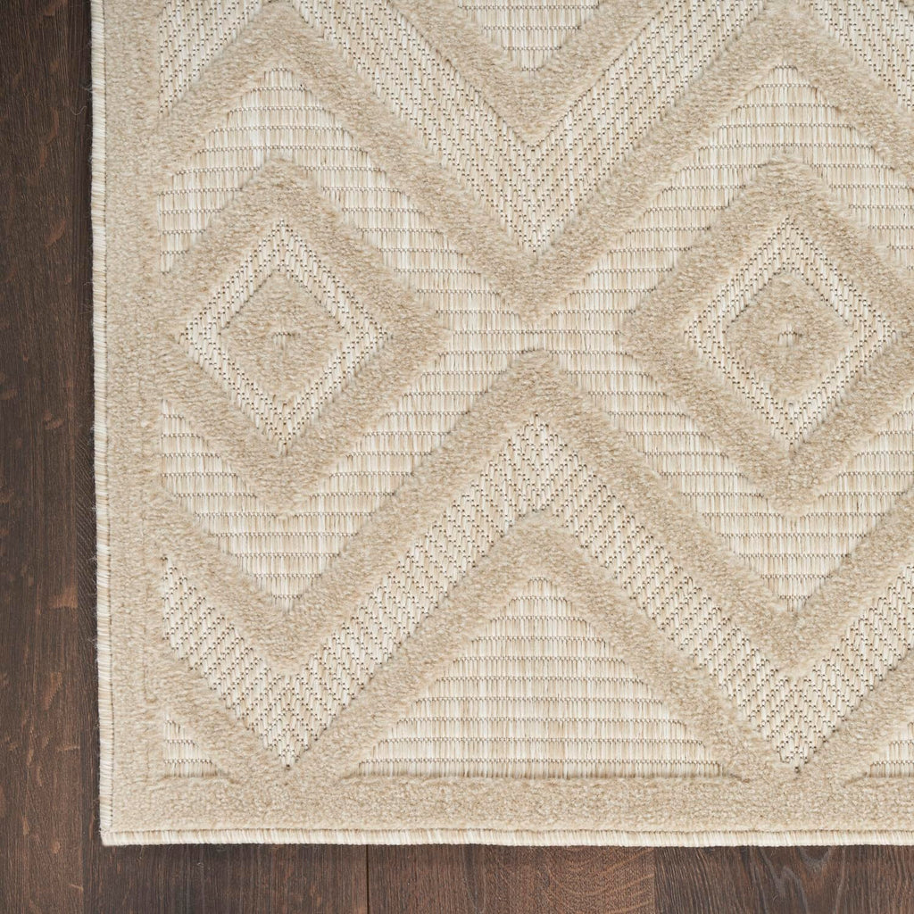 Nourison Versatile Indoor/Outdoor Cream 6' X 9' Area Rug, Easy Cleaning, Non Shedding, Bed Room, Living Room, Dining Room, Backyard, Deck, Patio (6X9)