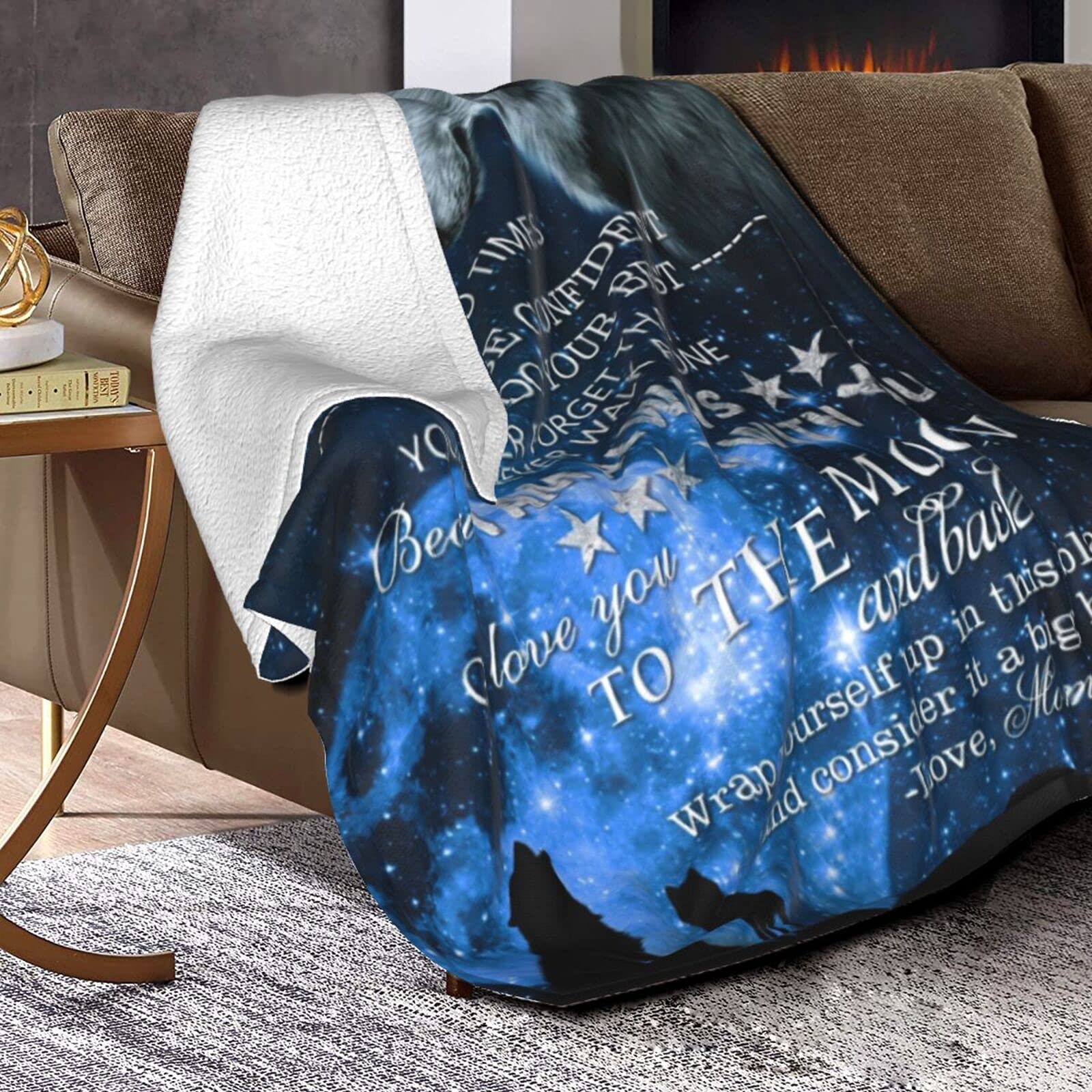 Joyloce To My Son Blanket From Mom | Super Soft Fleece Throw Blankets 50X40 Inches | Birthday Gifts For Son Back To School | Son