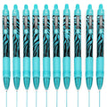 Zebra Z-Grip Smooth Ballpoint Pen - 1.0Mm - Funky Flame - Stripe Blue Barrel - Blue Ink - Pack Of 10