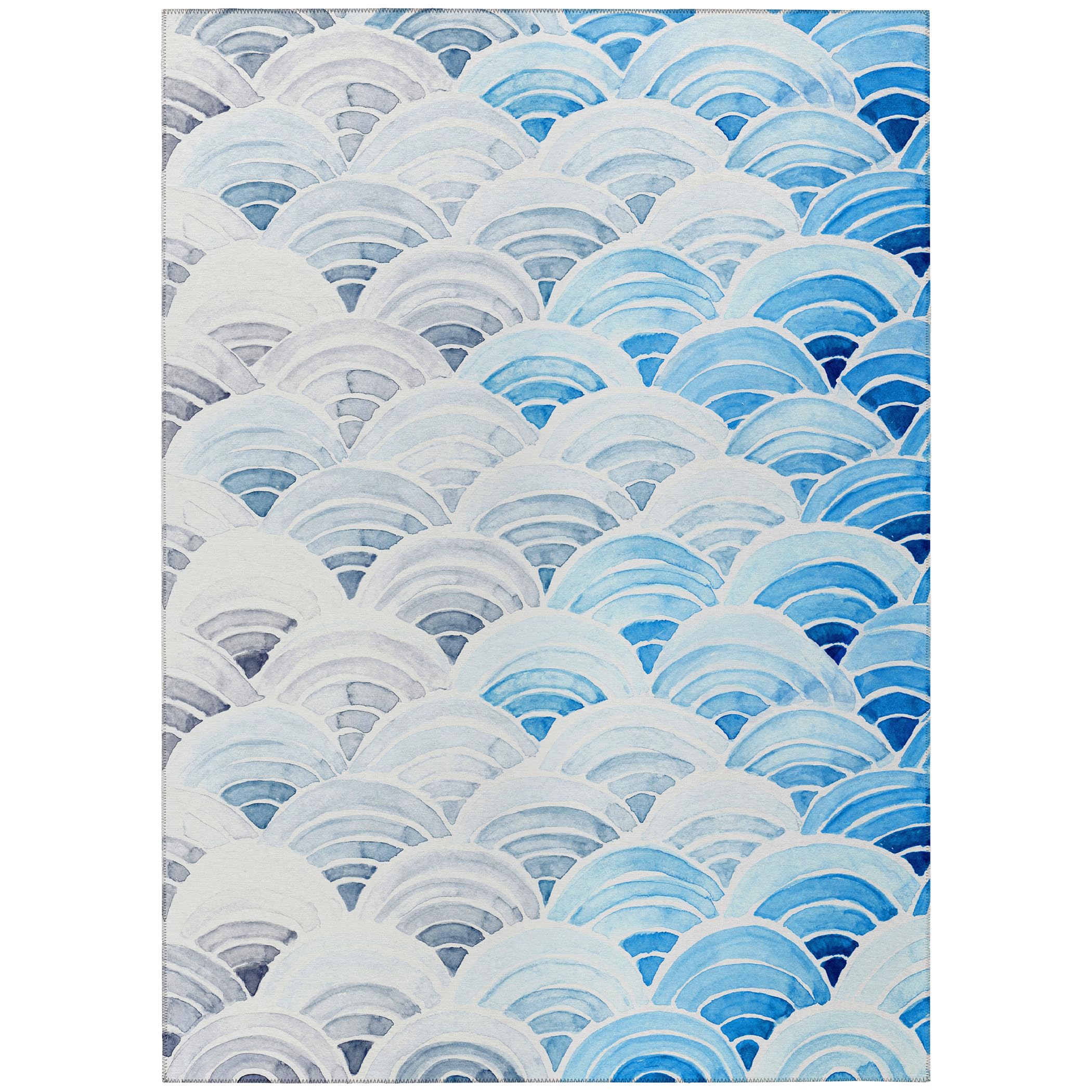 Addison Rugs Surfside Asr35 Blue 8' X 10' Indoor Outdoor Rug, Easy Clean, Machine Washable, Non Shedding, Bedroom, Living Room, Dining Room, Kitchen, Patio Rug