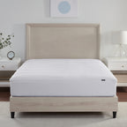 Serta Power Chill Cooling Twin Mattress Pad, Elastic Fitted Mattress Protector, Soft And Breathable Pillow Top Cover, 18' Deep