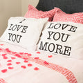 Super Z Outlet I Love You & Love You More Cotton Polyester Standard Size Pillowcase Pair For Bedroom, Home Decoration Set, Anniv