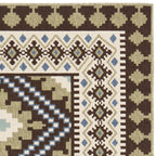 Safavieh Veranda Collection Area Rug - 5'3' X 7'7', Chocolate & Green, Boho Design, Non-Shedding & Easy Care, Indoor/Outdoor & Washable-Ideal For Patio, Backyard, Mudroom (Ver099-0624)