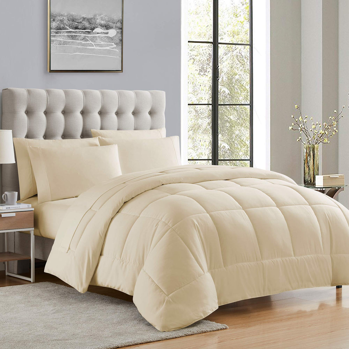 Sweet Home Collection Down Alternative Comforter All Season Warmth Luxurious Plush Loft Microfiber Fill Duvet Insert Bedding, Fu