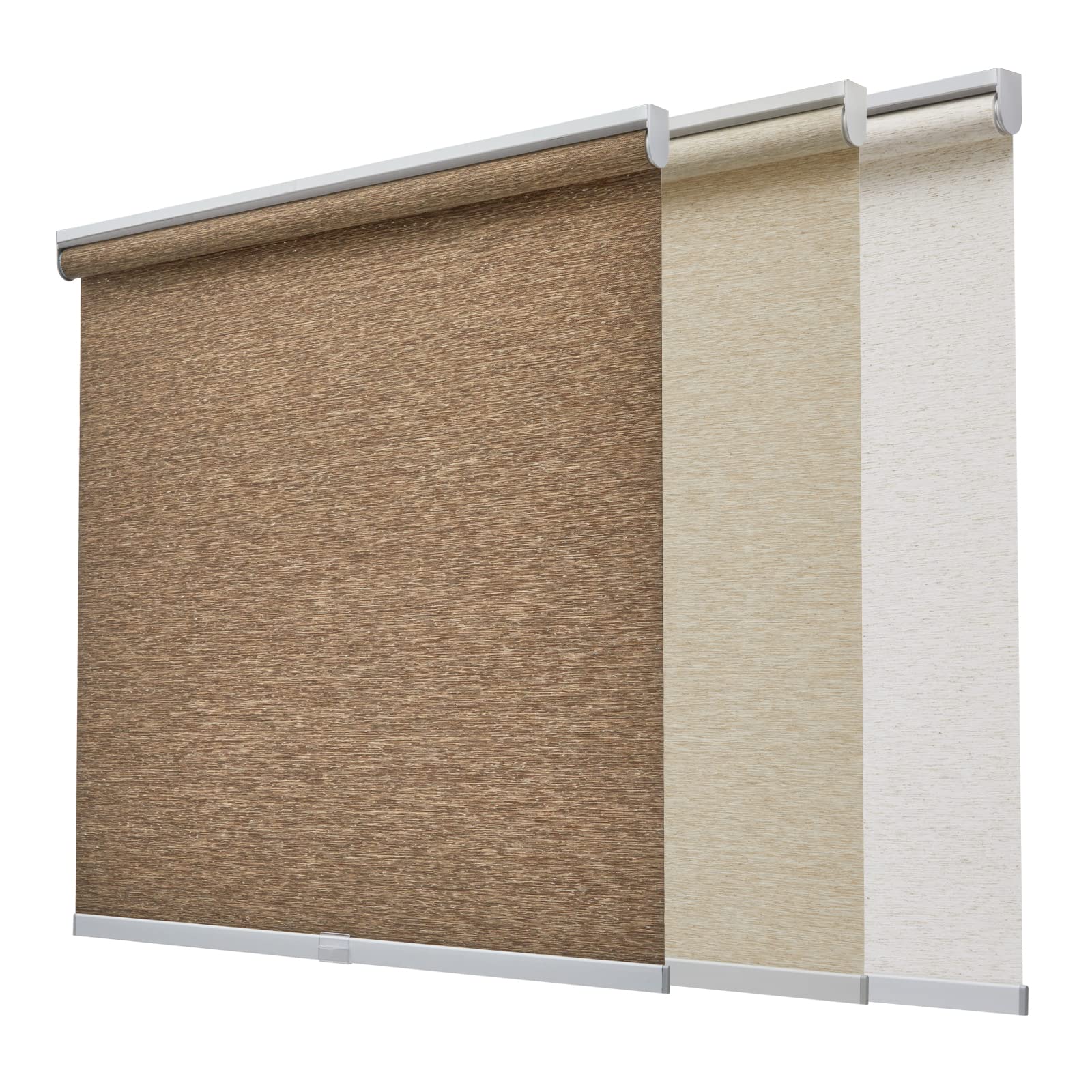 Tonature Natural Woven Cordless Roller Shades, Free-Stop Window Shades for Home, Room Darkening Roller Window Shades, Light Filt