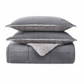 Eddie Bauer - Queen Comforter Set, Reversible Sherpa Bedding With Matching Shams, Cozy & Warm Home Decor (Sherwood Grey, Queen)