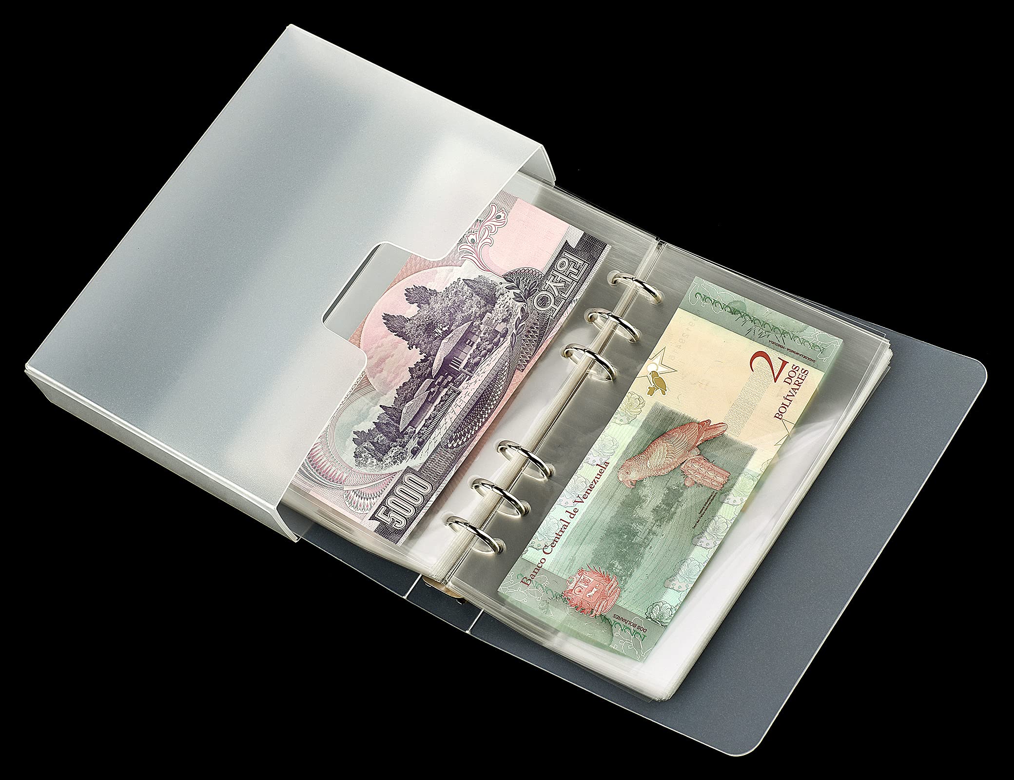 Ettonsun Thickened 100 Pocket Dollar Bill Holders For Collectors Paper Money Currency Storage Album Holder Collection Book Bankn