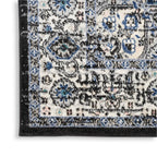 Nourison Passion Bohemian Black Ivory 2'2'' X 10' Area-Rug, Easy-Cleaning, Non Shedding, Bed Room, Living Room, Dining Room, Kit