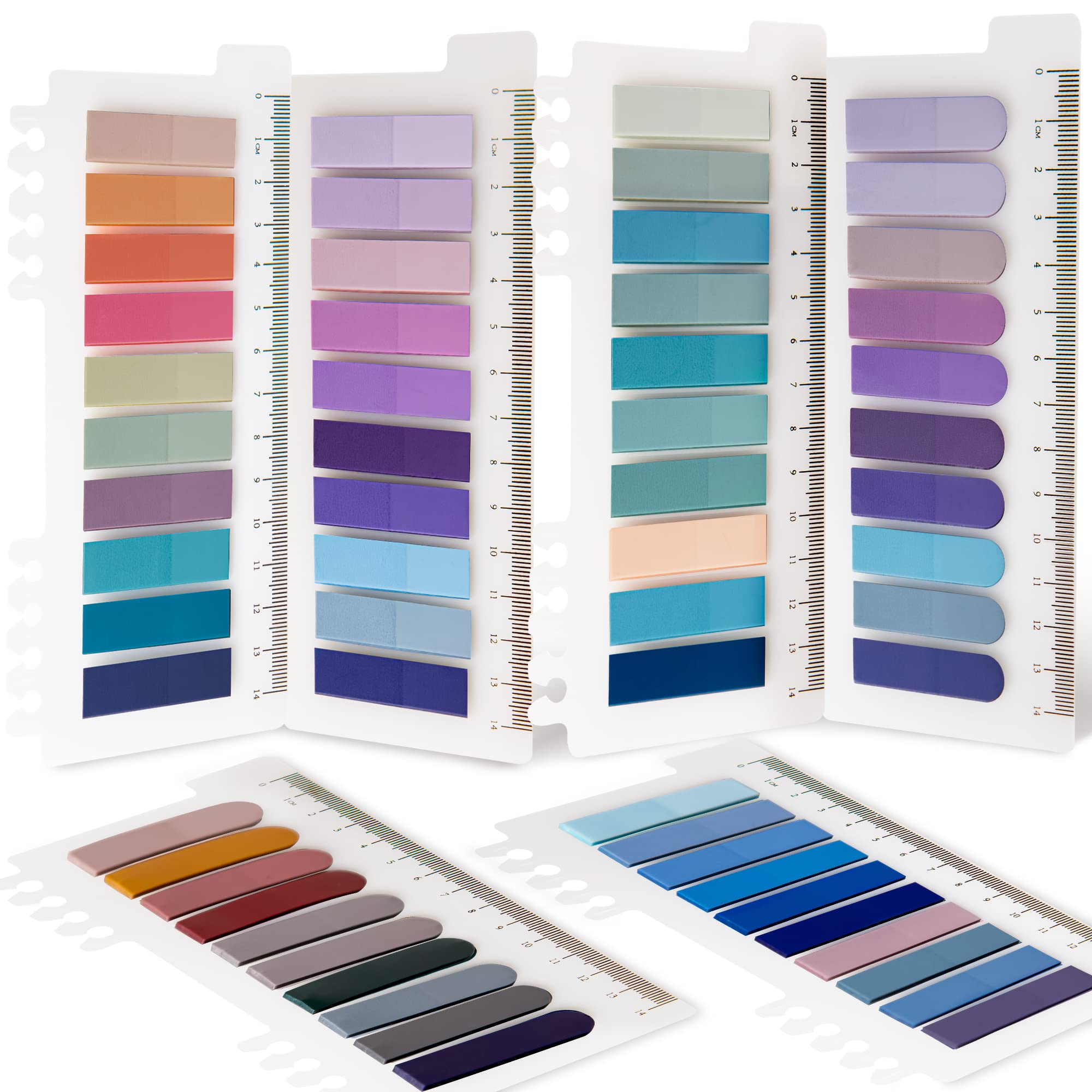 Golcellia Morandi Sticky Book Index Tabs, Page Tabs, Page Markers 1200 Pieces,60 Colors Annotation Tabs, Book Annotation Supplie