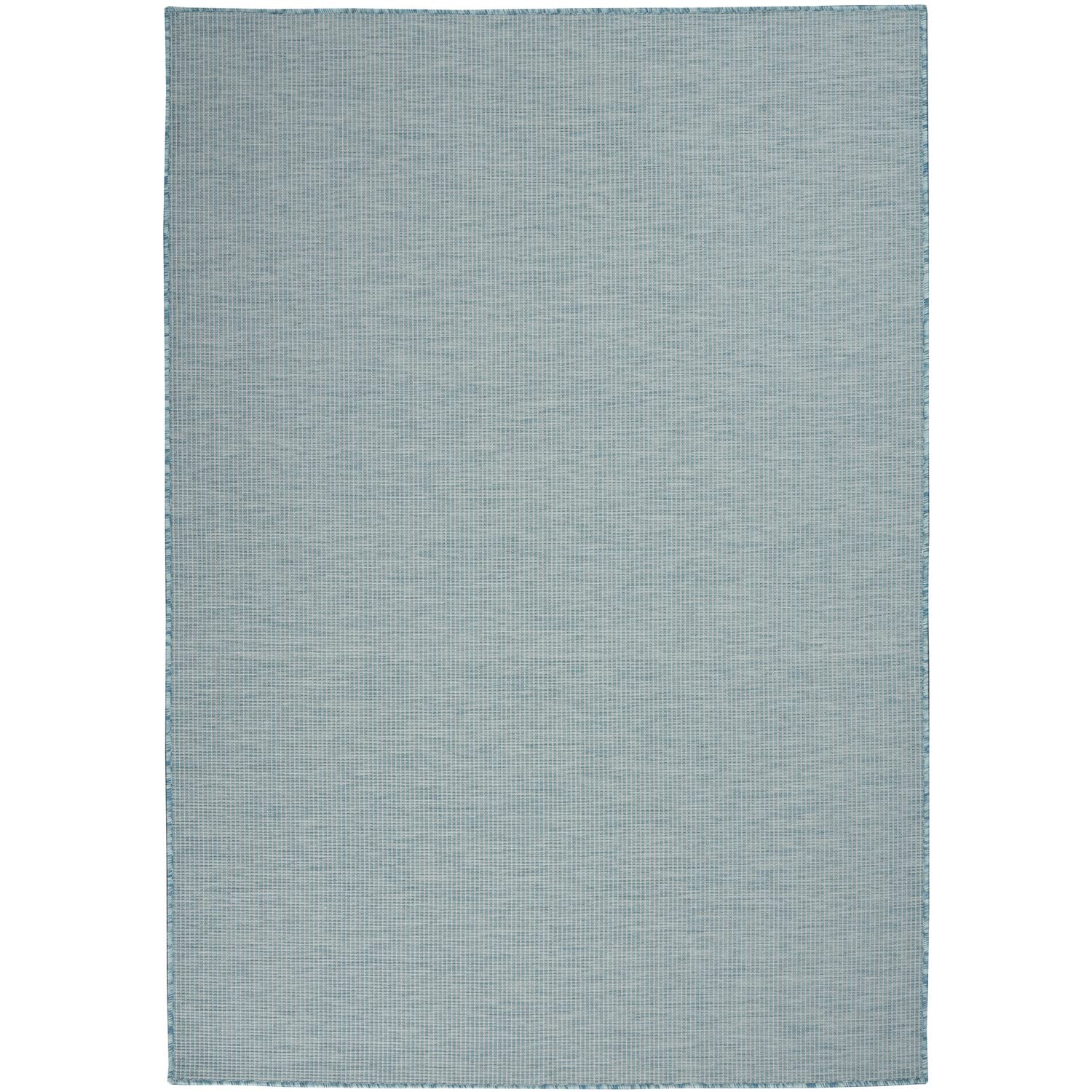 Nourison Positano Indoor/Outdoor Aqua 4' X 6' Area Rug, Easy Cleaning, Non Shedding, Bed Room, Living Room, Dining Room, Backyard, Deck, Patio (4X6)