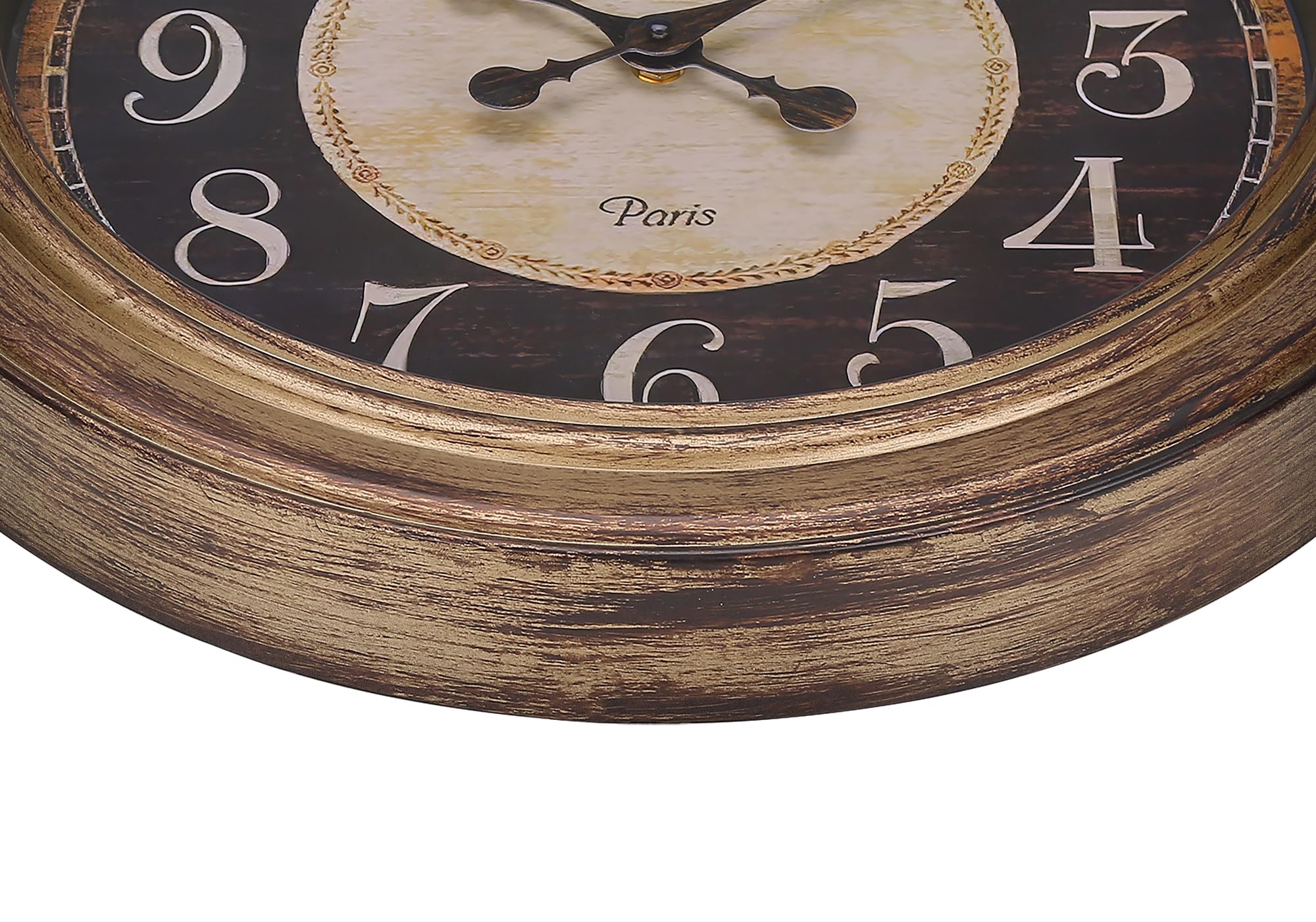Monarch Specialties I 9092 Clocks, 18' Round, Wall Clock, Antique Brown, Traditional